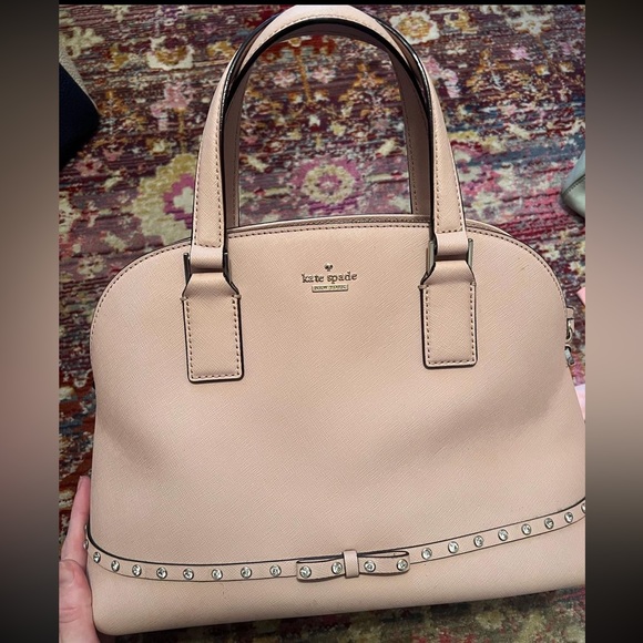 Soft pink Medium Kate Spade diamond studded bow tote. $150 OBO - Picture 6 of 6